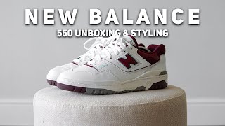 New Balance 550 Unboxing  Styling 2022 [upl. by Leur934]