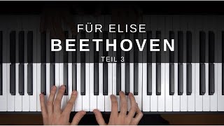 Für Elise  Piano Tutorial Teil 3 für Anfänger  Einfach Klavier lernen [upl. by Chladek]