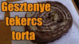 Gesztenye tekercs torta 24209 Kcal  46Kg  Interaktiv  ZabaMesterek [upl. by Sunev824]