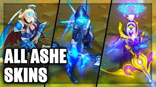 All Ashe Skins Spotlight League of Legends [upl. by Ahcirt152]