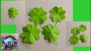 Kleeblatt basteln aus Papier🍀 Glücksbringer als Geschenk selber basteln☘️DIY Cloverleaf🎉Silvester [upl. by Ahseid]