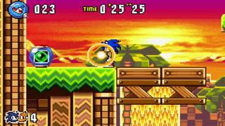 Sonic Advance 3  Zone 2 Sunset Hill  Act 123 amp VS Boss [upl. by Eiveneg]