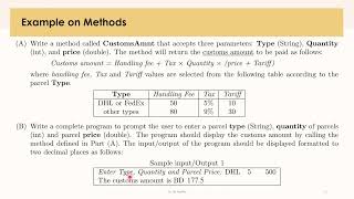 Lesson 8 Example on Methods 2022 [upl. by Keese]