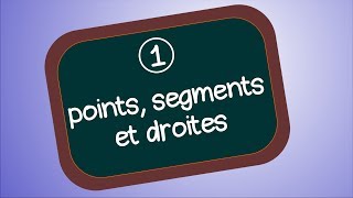 Point droite segment et milieu Géométrie 1 [upl. by Mayrim37]