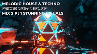 Melodic House amp Techno DJ Mix 2  Part 1  Stunning VJ Visuals [upl. by Faye753]