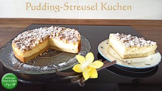 PuddingStreusel Kuchen  ohne Mehl amp Zucker [upl. by Annawoj258]