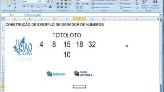 Gerador de números para o euromilhoes e totoloto [upl. by Akimrej]
