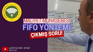 Auzef Maaliyet Muhasebesi FIFO Yöntemi [upl. by Einafats]