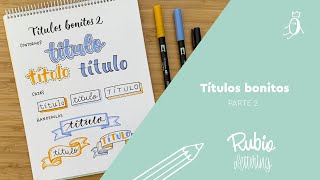 9 Ideas de títulos bonitos y fáciles para tus apuntes I RUBIO [upl. by Llovera]