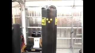 How To Hang A Heavy Boxing Punching Bag From The Ceiling Rafters [upl. by Ydnal417]