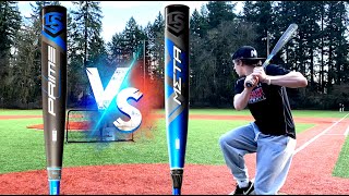 PRIME vs META  WHICH IS BETTER Louisville Slugger Composite Showdown  BBCOR Baseball Bat Reviews [upl. by Kendrick]