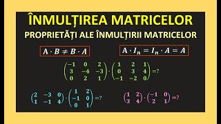 Inmultire matrice clasa a 11 a ordin diferit 2 3 bac matematica exercitii matrici exemple algebra [upl. by Siradal121]