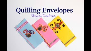 Part 1 Quilling Shagun Envelopes For Rakhi Handmade Quilled Envelope [upl. by Erodoeht]