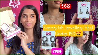 I Tried Cute Jewellery From Everstylishcom 😍 Cute Earrings  Necklace  Bracelet ❤️ [upl. by Digirb]