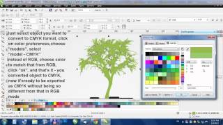 How to convert object from RGB to CMYK in Corel Draw [upl. by Gurolinick]