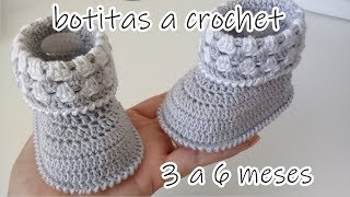 Botas a crochet unisex para bebe 3 a 6 meses [upl. by Linda]