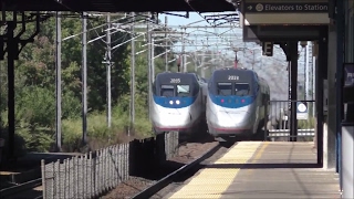 Amtrak amp MBTA HD 60fps LateAfternoon NEC ProvidenceStoughton Line Action  Route 128 91516 [upl. by Marashio]