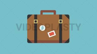 Travel Suitcase Animation MOV amp GIF [upl. by Adleme714]