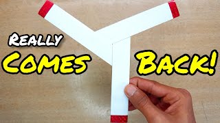 How To Make A Paper Boomerang  Its Really Comes Back [upl. by Townshend974]