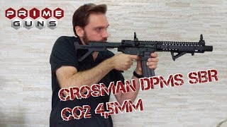 Carabina M4 Crosman DPMS SBR Full Auto Blowback [upl. by Aihsad]