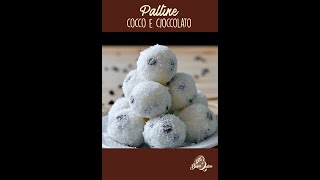 PALLINE COCCO E CIOCCOLATO Ricetta Facile e Senza Cottura  BuonIdea shorts [upl. by Aylatan]