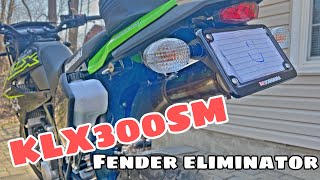 KLX300SM Fender Eliminator Install  Yoshimura [upl. by Nirra]