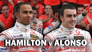 RIVALIDADES LEGENDARIAS DE F1 ALONSO VS HAMILTON Cap 2 Parte 1 [upl. by Ytirahs338]