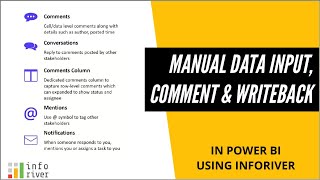 Manual Data Input Comment amp Writeback in Power BI using Inforiver [upl. by Ahgem]