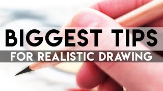 BIGGEST TIPS for GUARANTEED Realistic Drawings [upl. by Muller]