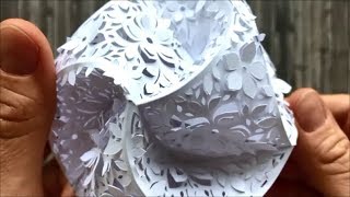 Hattifant  3D Paper Cut 3D Flower Triskele Paper Globe  Tutorial [upl. by Ivad113]