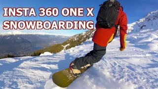 Insta360 One X Mountaintop Snowboarding Test [upl. by Warfore]