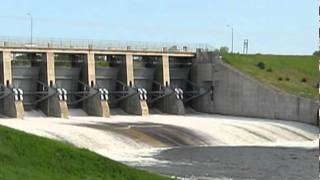 Time lapse opening of the Big Bend Dam Spillway  SDPB [upl. by Ardnad]