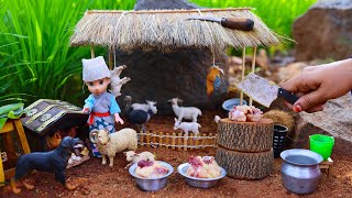 Miniature Simple Chicken Biryani  Miniature Chicken Shop  Chicken 65 Recipe  The Tiny Foods [upl. by Gwendolin278]