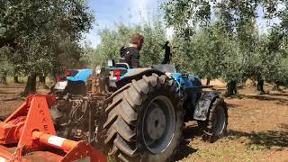 Landini Rex 100 Gt freza olive Greece 2018 HD [upl. by Nivrehs884]