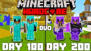 We Survived 200 Days In Hardcore Minecraft  Duo Minecraft Hardcore 100 Days [upl. by Kcirevam623]