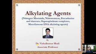 Anticancer agents  Alkylating agents Types MOA SAR Use and Side effects Medicinal Chemistry [upl. by Annaiv758]