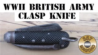 Pocket Knife Restoration  WWII British Army Clasp Knife [upl. by Edrea613]