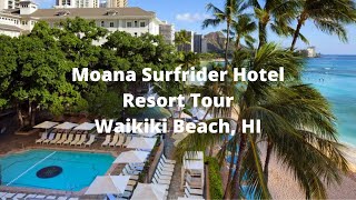 Westin Moana Surfrider Hotel Resort Tour I Waikiki Beach Hawaii [upl. by Goldfinch440]