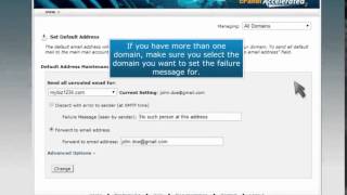 How to set a return to sender failure message for unrouted emails in cPanel [upl. by Endor]