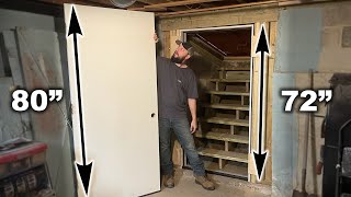 How to Cut Down Steel PreHung Door  Installation [upl. by Ahsini]