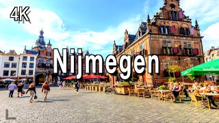 【4k】Nijmegen City Center Morning Walk Netherlands Walking Tour 2021  4k l 60 UHD [upl. by Leahcimnaes]