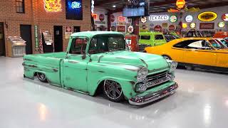 1959 Chevy Apache Fleetside Restomod for sale by auction at SEVEN82MOTORS [upl. by Everest]