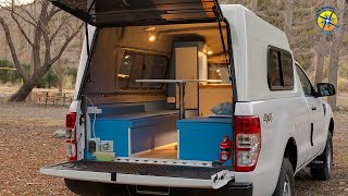 Ford Ranger Truck Bed Camper for two people  Inside Tour amp Description [upl. by Leidba]