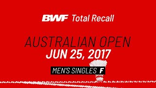 BWF Total Recall  Australian Open 2017  Mens Singles F  BWF 2020 [upl. by Nwahsan898]