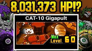 The HIGHEST HP Unit in The Battle Cats Gigapult Montage [upl. by O'Kelly]