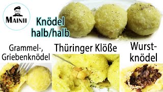 Thüringer Klöße halb halb aus GEKOCHTEN und ROHEN Kartoffeln selber machen [upl. by Nnyleuqcaj]