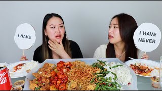 NEVER HAVE I EVER  CHINESE FOOD MUKBANG [upl. by Atirres]