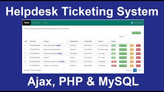 Helpdesk Ticketing System with PHP amp MySQL  PHP Project [upl. by Nirhtak]