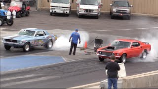 1969 Mustang vs 1967 Mustang Drag Race [upl. by Theresa]