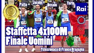 ITALIA  Finale Staffetta 4x100M  Telecronaca di Franco Bragagna Rai [upl. by Annav]